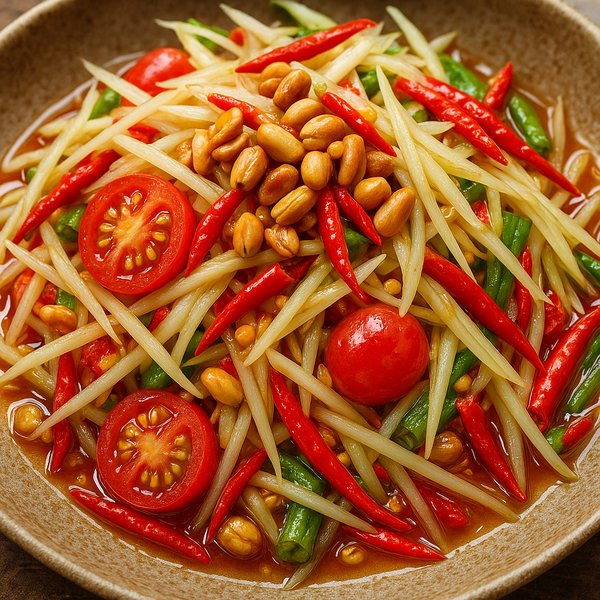 Vibrant Som Tum (Thai Green Papaya Salad)
