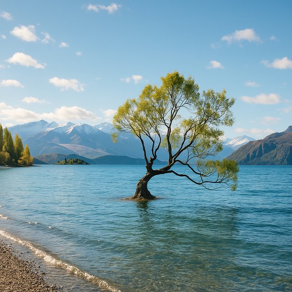 Wanaka's Lone Tree at Dawn