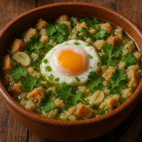 Açorda — Rustic Portuguese Bread Soup with Poached Egg