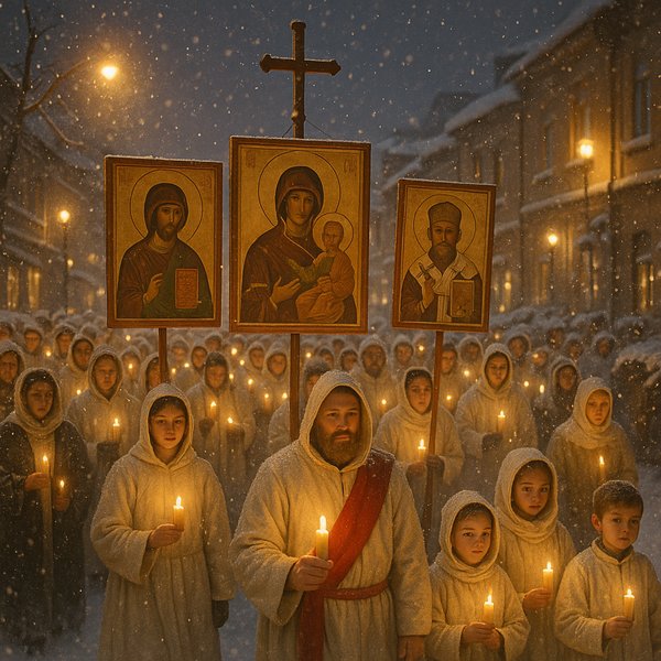 Alilo: Candlelit Icons on a Snowy Tbilisi Night