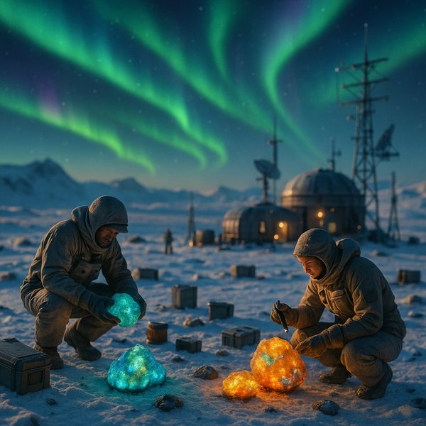 Auroral Research: Bioluminescent Samples on a Frozen Plateau