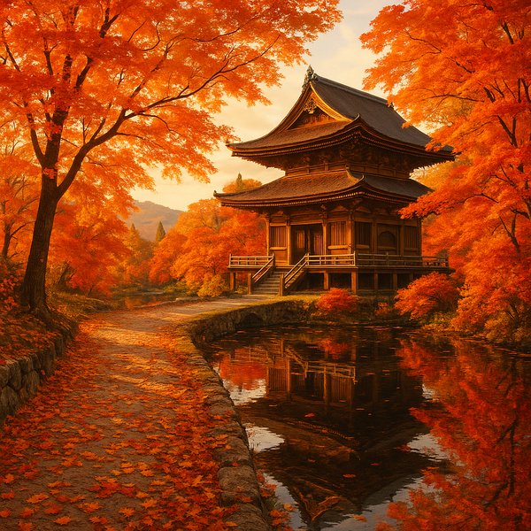 Autumn Calm at a Kyoto Temple