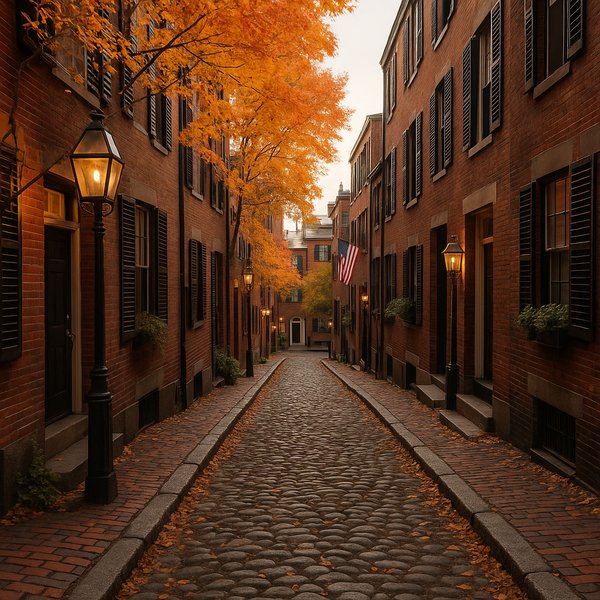 Autumn Evening on Beacon Hill