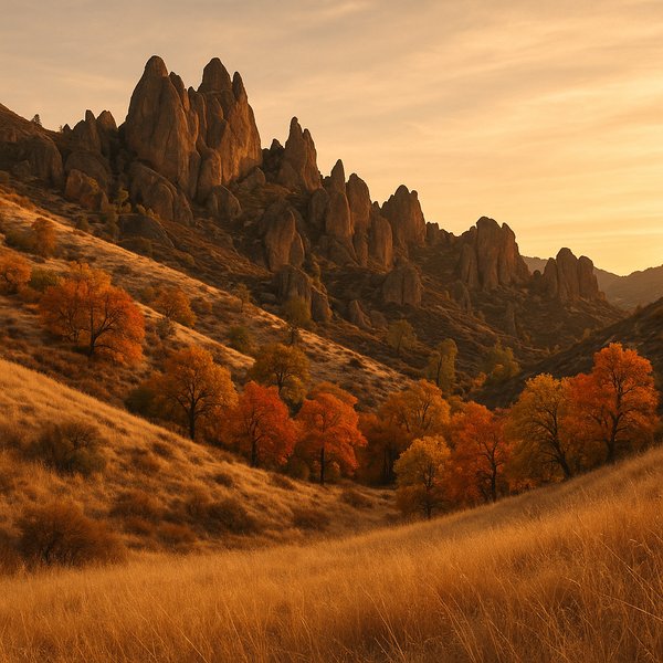 Autumn Light on Pinnacles Spires