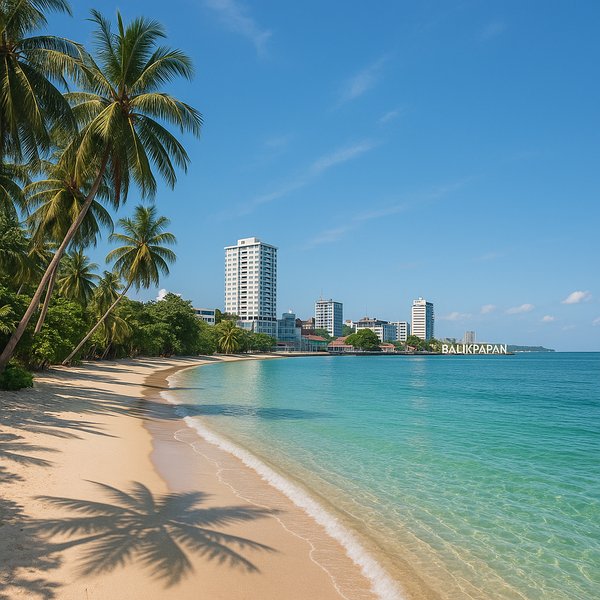 Balikpapan Coastal Skyline on a Tropical Morning