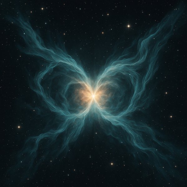 Bipolar Teal Emission Nebula