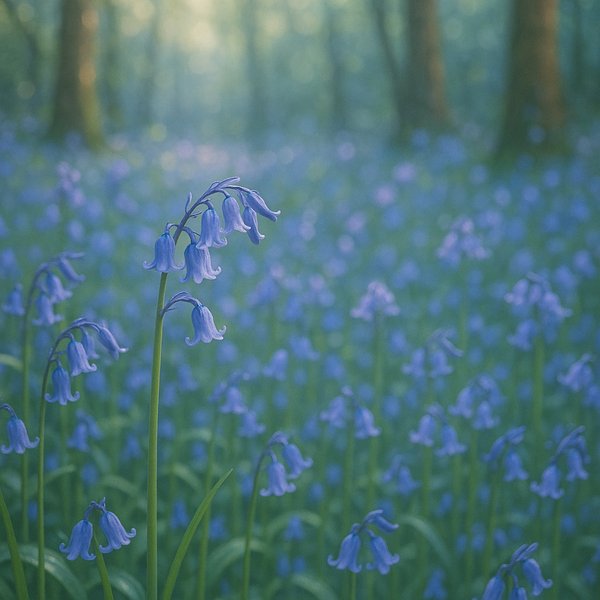 Bluebell Carpet in a Shaded Wood