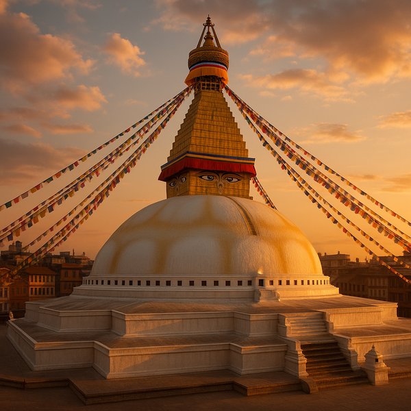 Boudhanath Stupa at Golden Hour