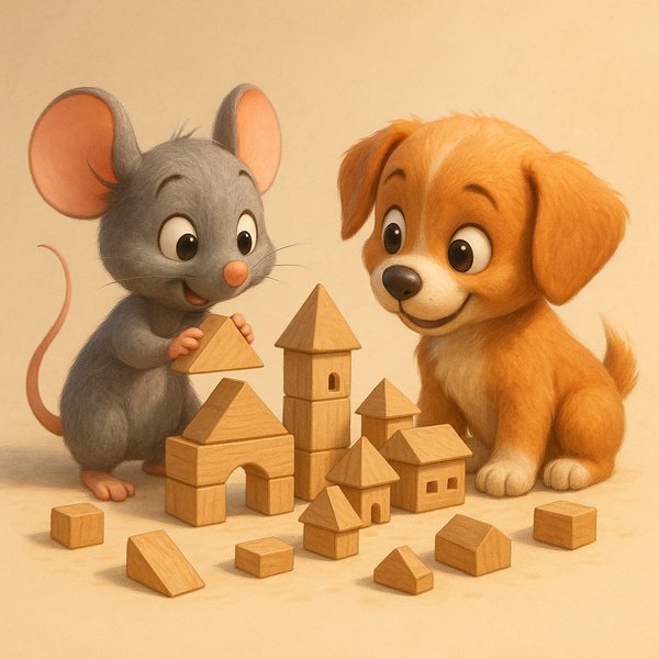 Building Together: Mouse & Puppy’s Mini Village