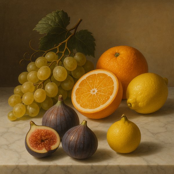 Citrus & Figs on Marble — Elegant Still Life