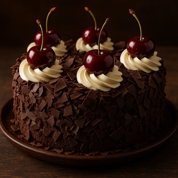 Classic Schwarzwälder Kirschtorte (Black Forest Cake) with Cherries