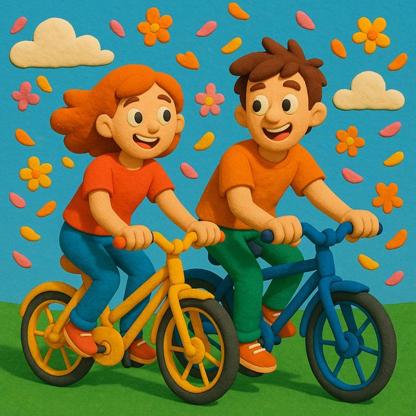 Clay-Style Ride: Joyful Bike Ride Through Petals