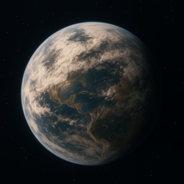 Cloud-Shrouded Exoplanet at Dusk