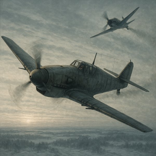 Cold Light Over the Front — Twin Fighters at Dawn