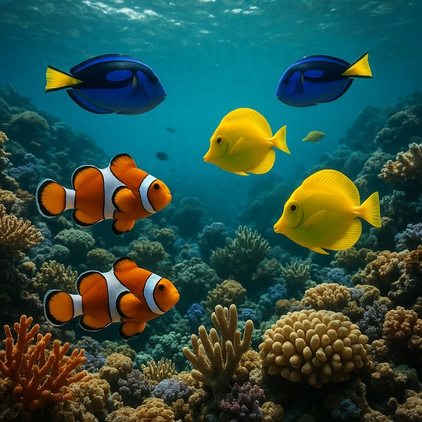 Coral Chorus: Tropical Reef Life in Crystal Waters