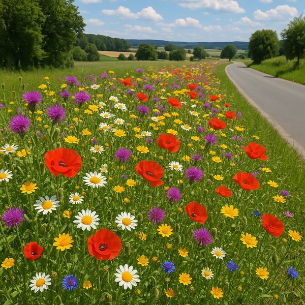 Countryside Wildflower Verge in Bloom