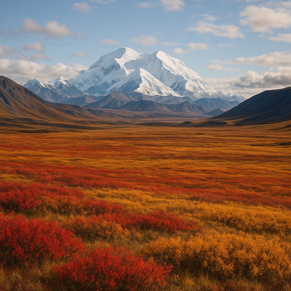 Denali Tundra in Early Fall Blaze