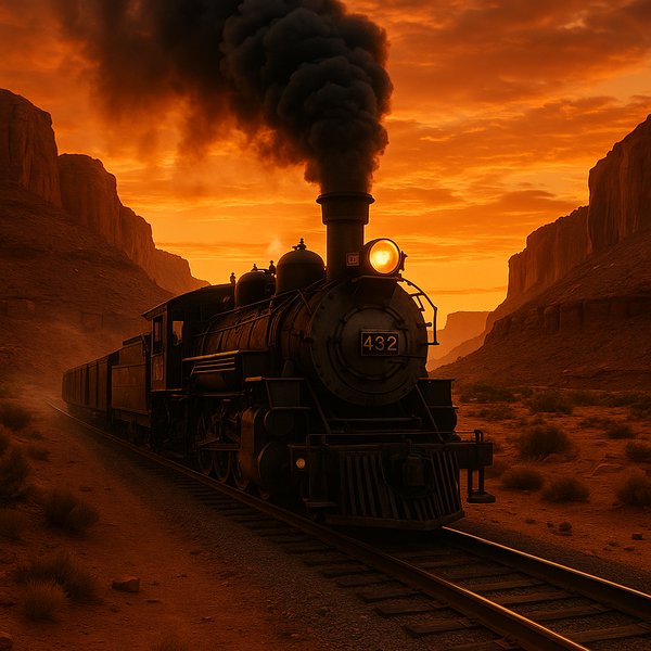 Desert Express at Dusk