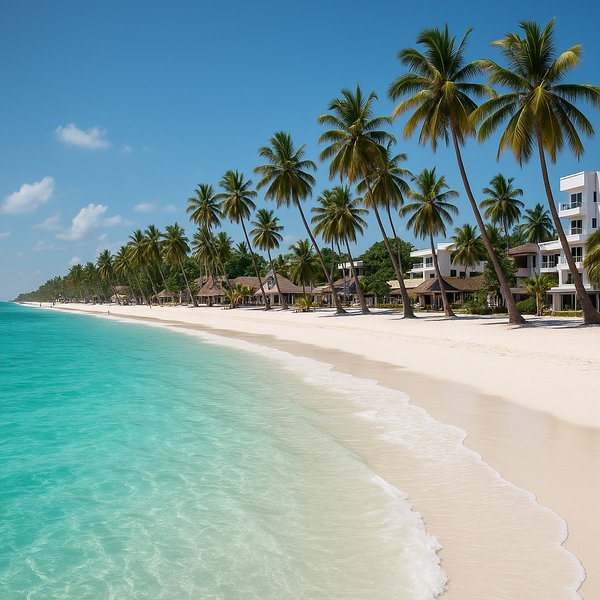 Diani Beach Resort Strip at Midday