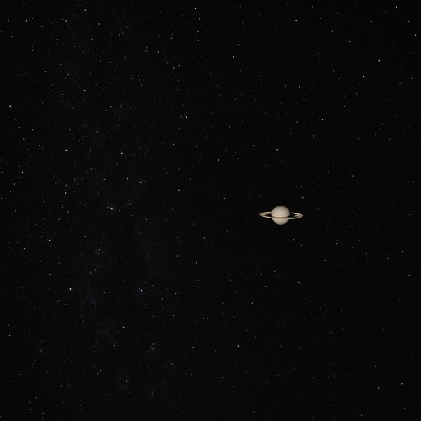 Distant Saturn in a Vast Stellar Expanse