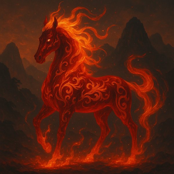 Ember Steed — Oriental Fire Horse Spirit