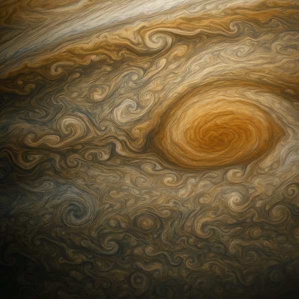 Extreme Close-Up: Jupiter's Turbulent Vortex Field