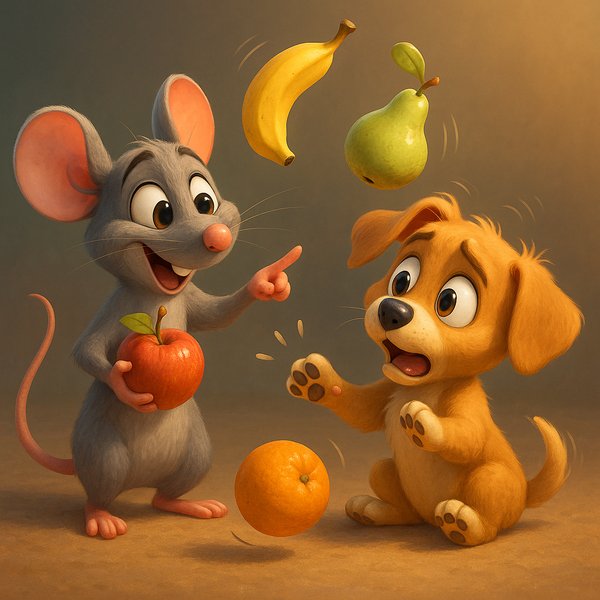 First Juggle: Mouse Teaches Puppy