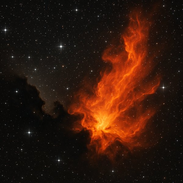 Flame Nebula in Fiery Haze