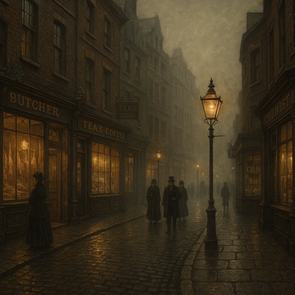 Fogbound Lane: Victorian Evening, 1890
