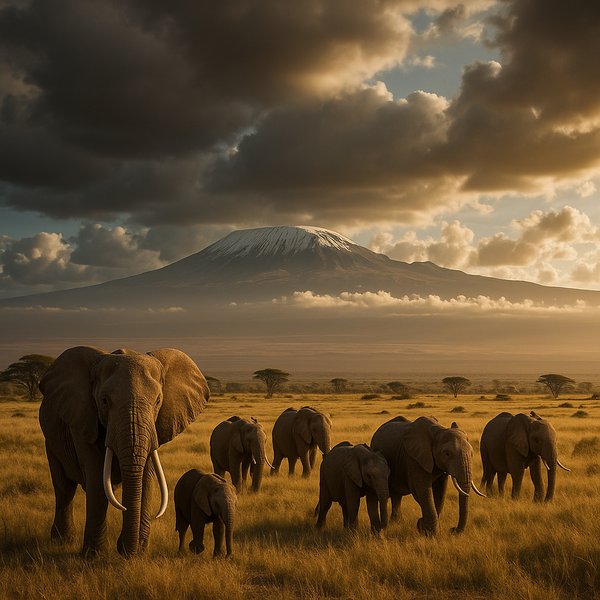 Giants of Amboseli at Dawn