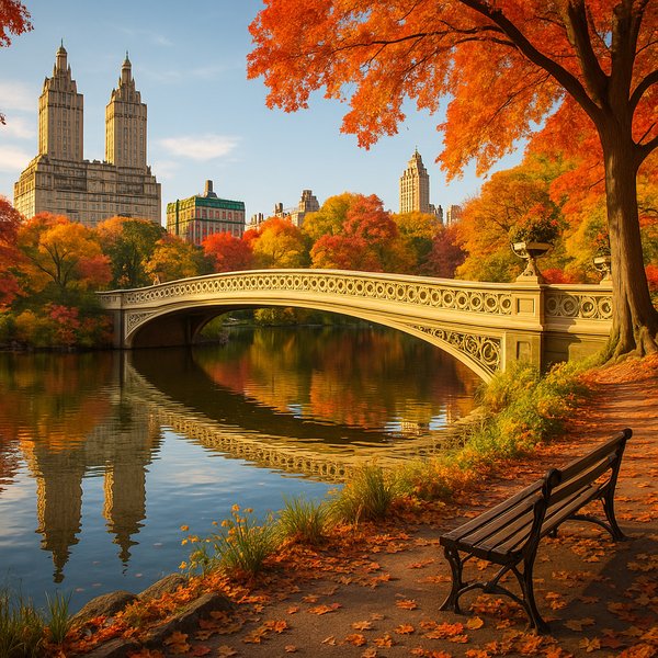 Golden Autumn at Bow Bridge