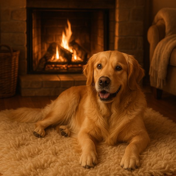 Golden Comfort by the Fire