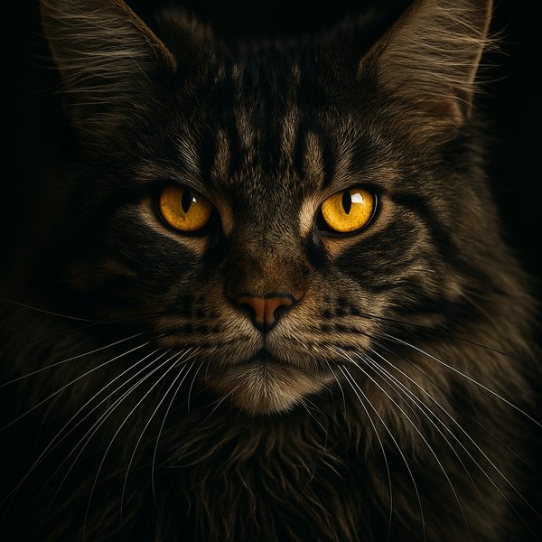 Golden Gaze — Maine Coon Portrait