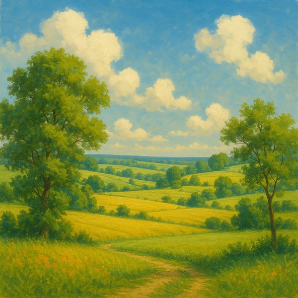 Golden Hills on a Breezy Afternoon