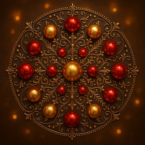 Golden Holiday Mandala