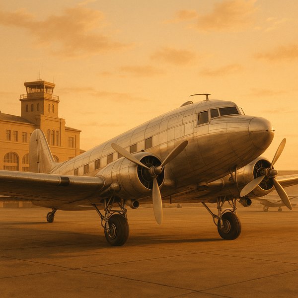 Golden Hour at the 1930s Airfield