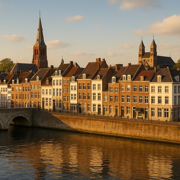 Golden Hour on the Meuse — Maastricht Old Town