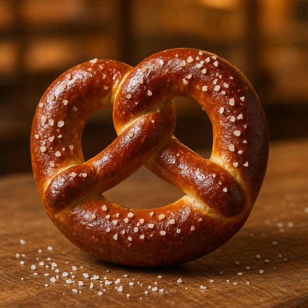 Golden Pretzel with Coarse Salt