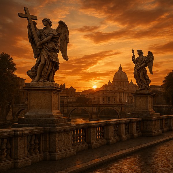 Golden Sunset over Ponte Sant'Angelo