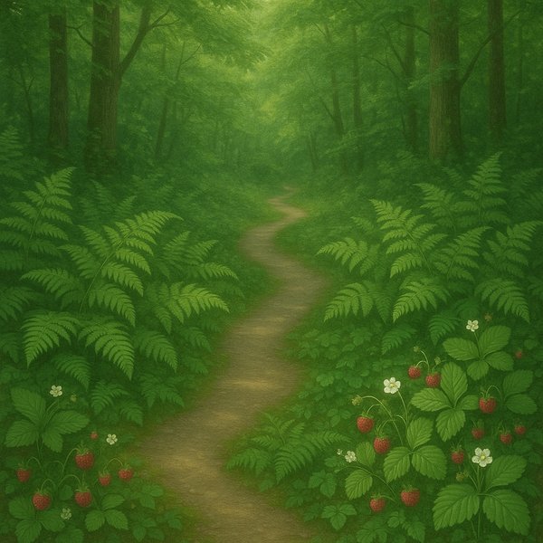 Greenway with Wild Strawberries