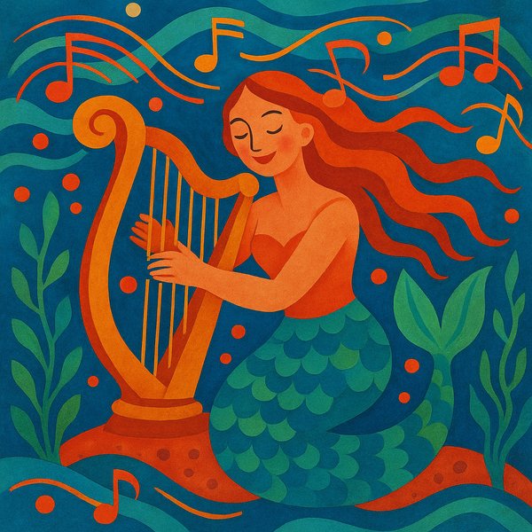 Harp of the Sea: A Joyful Mermaid Melody