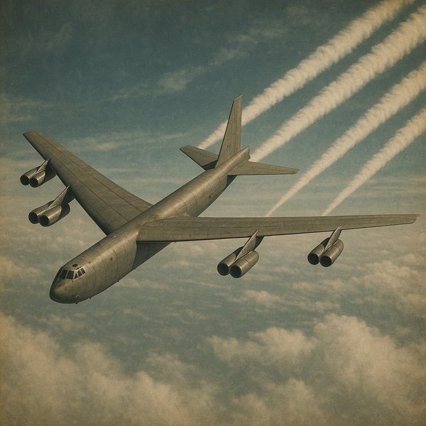 High-Altitude Sentinel — Vintage Strategic Bomber