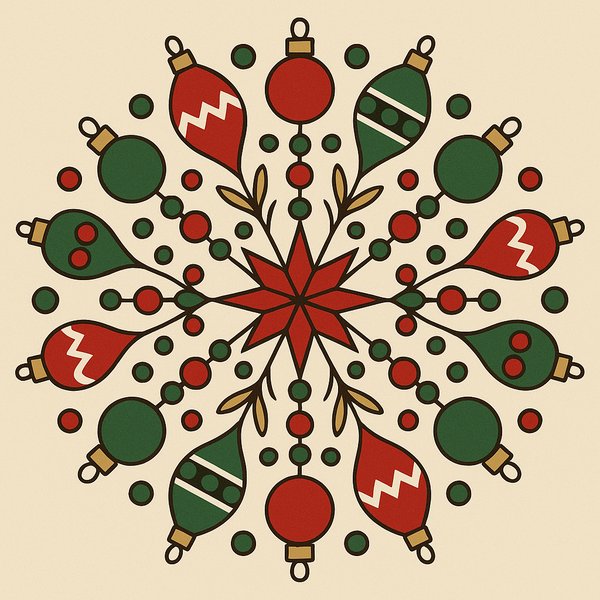 Holiday Ornament Mandala