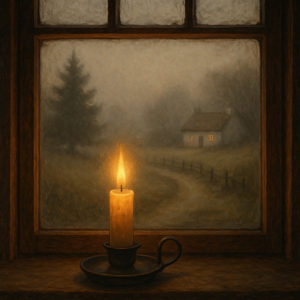 Irish Candle on a Misty Christmas Eve