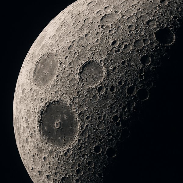 Lunar Crater Field — Extreme Close-Up