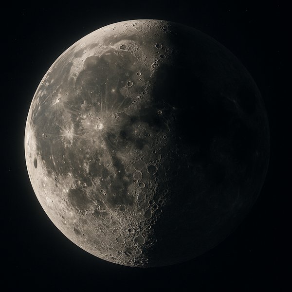 Lunar Terminator — Close‑Up of the Moon