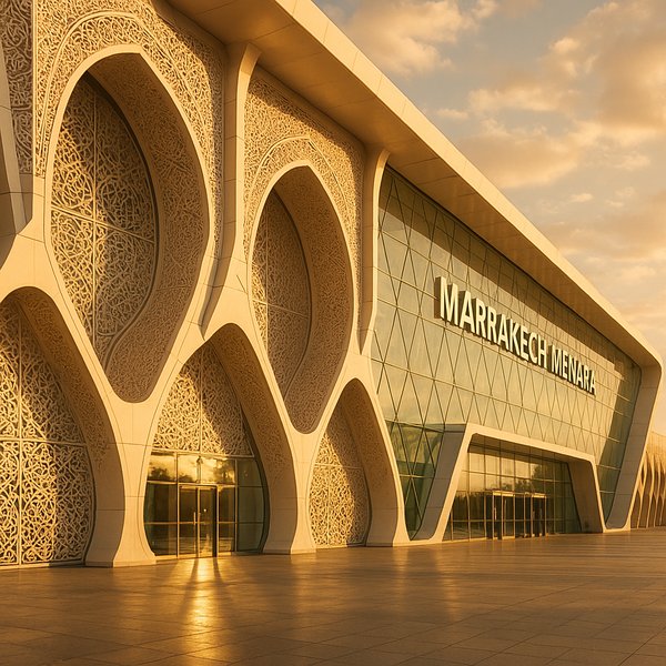 Marrakech Menara Airport at Golden Hour