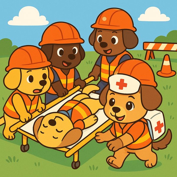 Medic Puppy Drill — Teamwork in Action