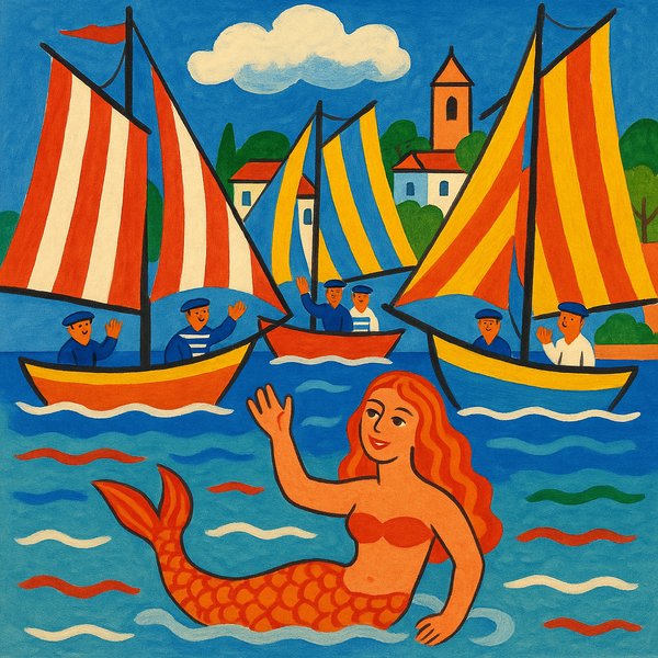 Mermaid's Salute by the Harbor