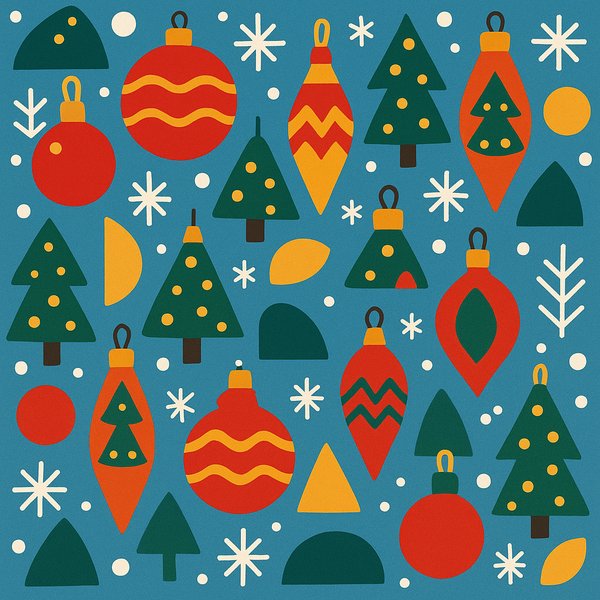 Mid-Century Holiday Ornaments Pattern